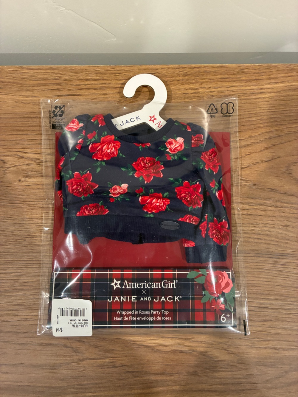 American Girl x Janie and Jack Wrapped in Roses Party Top